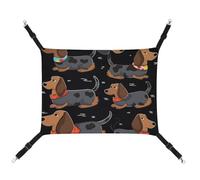DWVSFJM I Love My Dog Teckels Hamac pour chat Lit doux à suspendre avec sangles réglables et crochets en métal Tapis chaud à suspendre pour chats, petits chiens, lapins
