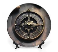 DWVSFJM Magical Design Assiette décorative en porcelaine anglaise avec support de présentation - Assiette ronde en porcelaine - 17,8 cm