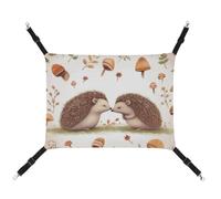 DWVSFJM Nature Lovely Hedgehog Lovers Hamac pour chat Cage Hamac pour animal domestique Hamac doux à suspendre avec sangles réglables et crochets en métal Motif Tapis chaud à suspendre pour chats