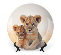 DWVSFJM Petite assiette décorative en porcelaine anglaise avec support de présentation - Assiette décorative en porcelaine ronde - 25,4 cm