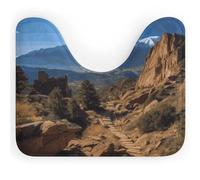 DWVSFJM Pikes Peak Colorado Tapis de toilette en forme de U 40,6 x 50,8 cm, absorbant l'eau, séchage rapide, antidérapant, facile à nettoyer, pour baignoire, évier