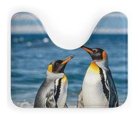 DWVSFJM Pingouin et mer Tapis de toilette en forme de U 40,6 x 50,8 cm, absorbant l'eau, séchage rapide, antidérapant, facile à nettoyer, pour baignoire, évier