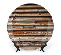 DWVSFJM Plaque décorative en porcelaine anglaise avec présentoir - Assiette décorative en céramique - Assiette ronde en porcelaine - Artisanat pour décoration murale - 25,4 cm