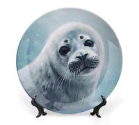 DWVSFJM Plaque décorative en porcelaine anglaise avec support de présentation - Assiette ronde en porcelaine - 17,8 cm