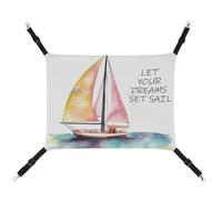 DWVSFJM Quotes Let Your Dreams Ensemble hamac pour chat et chat avec sangles réglables et crochets en métal Motif tapis chaud à suspendre pour chats, petits chiens, lapins