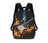 DWVSFJM Sac à dos de grande capacité pour ordinateur portable de 17 pouces avec guitare électrique et musique