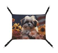 DWVSFJM Shih Tzu Hamac à suspendre pour chien et chat à fleurs réglable pour chat endormi coussin de fenêtre pour animaux domestiques Lit doux pour chats, lapins ou autres petits animaux