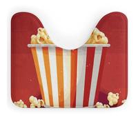 DWVSFJM Tapis de toilette en forme de U à motif popcorn de dessin animé, 40,6 x 50,8 cm, absorbant l'eau, séchage rapide, antidérapant, facile à nettoyer, pour baignoire, évier