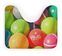 DWVSFJM Tapis de toilette en forme de U avec boules de pickleball, 40,6 x 50,8 cm, absorbant l'eau, séchage rapide, antidérapant, facile à nettoyer, pour baignoire, évier