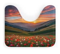 DWVSFJM Tapis de toilette en forme de U avec motif nuage et coucher de soleil, 40,6 x 50,8 cm, absorbant l'eau, séchage rapide, antidérapant, facile à nettoyer, pour baignoire, évier