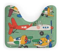 DWVSFJM Tapis de toilette en forme de U de nombreux petits avions de dessin animé, 40,6 x 50,8 cm, absorbant l'eau, séchage rapide, antidérapant, facile à nettoyer, pour baignoire, évier