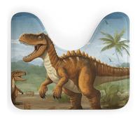 DWVSFJM Tapis de toilette en forme de U dinosaure de la période jurassique, 40,6 x 50,8 cm, absorbant l'eau, séchage rapide, antidérapant, facile à nettoyer, pour baignoire, évier