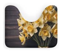 DWVSFJM Tapis de toilette en forme de U en forme de bouquet de jonquilles, 40,6 x 50,8 cm, absorbant l'eau, séchage rapide, antidérapant, facile à nettoyer, pour baignoire, évier