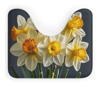 DWVSFJM Tapis de toilette en forme de U en forme de bouquet de jonquilles, 40,6 x 50,8 cm, absorbant l'eau, séchage rapide, antidérapant, facile à nettoyer, pour baignoire, évier