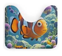 DWVSFJM Tapis de toilette en forme de U en forme de clown de dessin animé, 40,6 x 50,8 cm, absorbant l'eau, séchage rapide, antidérapant, facile à nettoyer, pour baignoire, évier