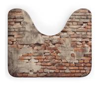 DWVSFJM Tapis de toilette en forme de U en forme de mur de briques usées anciennes, 40,6 x 50,8 cm, absorbant l'eau, séchage rapide, antidérapant, facile à nettoyer, pour baignoire, évier