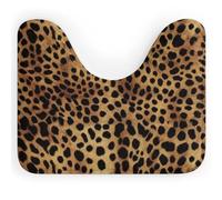 DWVSFJM Tapis de toilette en forme de U imprimé léopard 40,6 x 50,8 cm, absorbant l'eau, séchage rapide, antidérapant, facile à nettoyer, pour baignoire, évier