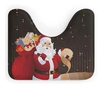 DWVSFJM Tapis de toilette Merry Christmas en forme de U, 40,6 x 50,8 cm, absorbant l'eau, séchage rapide, antidérapant, facile à nettoyer, pour baignoire, évier