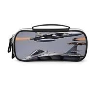 DWVSFJM Trousse à crayons en cuir PU étanche et portable avec fermeture éclair pour avions de combat pour fournitures de bureau