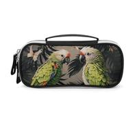 DWVSFJM Trousse à crayons en cuir PU étanche et portable avec fermeture éclair pour couple de perroquets Olive Trousse à crayons pour fournitures de bureau Trousse de maquillage