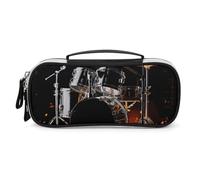 DWVSFJM Trousse à crayons en cuir PU étanche et portable avec fermeture éclair - Pour fournitures de bureau, maquillage