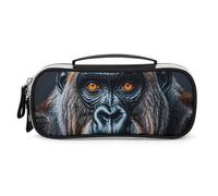 DWVSFJM Trousse à crayons en cuir PU étanche et portable avec fermeture éclair - Trousse à crayons Gorilla pour fournitures de bureau