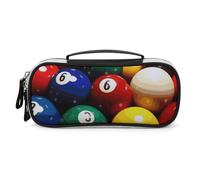 DWVSFJM Trousse à crayons en cuir PU étanche portable avec fermeture éclair couleur billard trousse à crayons pour fournitures de bureau trousse de maquillage