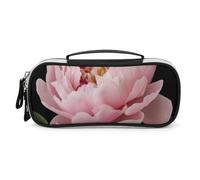 DWVSFJM Trousse à crayons en cuir PU étanche portable avec fermeture éclair pivoine pour fournitures de bureau trousse de maquillage