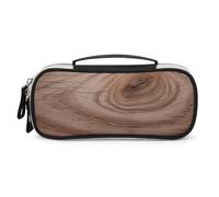 DWVSFJM Trousse à crayons en cuir synthétique étanche et portable avec fermeture éclair en grain de bois pour fournitures de bureau