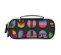 DWVSFJM Trousse à crayons en cuir synthétique étanche et portable avec fermeture éclair et tongs pour fournitures de bureau