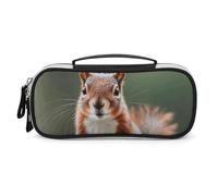 DWVSFJM Trousse à crayons en cuir synthétique étanche et portable avec fermeture éclair Motif écureuils mignons Pour fournitures de bureau Trousse de maquillage