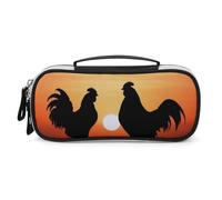 DWVSFJM Trousse à crayons en cuir synthétique étanche et portable avec fermeture éclair Motif poules d'animaux Pour fournitures de bureau Trousse de maquillage