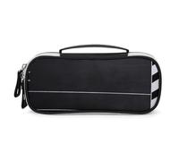 DWVSFJM Trousse à crayons en cuir synthétique étanche et portable avec fermeture éclair - Noir - Pour fournitures de bureau et maquillage