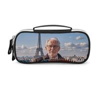 DWVSFJM Trousse à crayons en cuir synthétique étanche et portable avec fermeture éclair pour musiciens et instruments