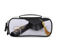 DWVSFJM Trousse à crayons en cuir synthétique étanche et portable avec fermeture éclair pour remise de diplôme, félicitations, fournitures de bureau, trousse de maquillage