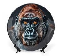 DWVSFJM Une assiette décorative en porcelaine anglaise avec support de présentation - Assiette décorative ronde en porcelaine - 20,3 cm