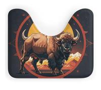 DWVSFJM Wild American Bison Mountains Tapis de toilette en forme de U 40,6 x 50,8 cm, absorbant l'eau, séchage rapide, antidérapant, facile à nettoyer, pour baignoire, évier