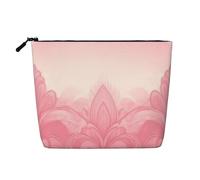 Dwvtfsm Belle trousse de maquillage florale pour femme, organiseur de voyage en lin imperméable, léger à fermeture éclair, trousse de toilette de voyage, organisateur de pinceaux de maquillage, sac de