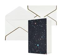 DWVTFSM Carte de remerciement avec enveloppes - Cartes de vœux pour toutes les occasions - Carte d'anniversaire ou de mariage avec constellation - Amas d'étoiles et galaxies - Cartes vierges 10,2 x