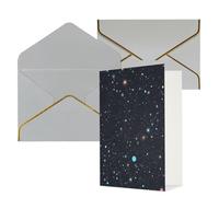 DWVTFSM Carte de remerciement avec enveloppes - Cartes de vœux pour toutes les occasions - Carte d'anniversaire ou de mariage avec constellation - Amas d'étoiles et galaxies - Cartes vierges 10,2 x
