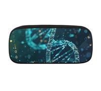 DWVTFSM DNA Double Helix Grande trousse à crayons étanche en cuir pour cosmétiques de voyage pour homme et femme, Style :, Taille unique