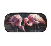 DWVTFSM Flamingo Is Drinking Water Grande trousse à crayons étanche mignonne trousse à crayons de voyage en cuir pour cosmétiques et maquillage pour homme et femme, Style :, Taille unique