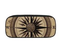 DWVTFSM Grande trousse à crayons étanche avec boussole et carte routière - En cuir - Pour homme et femme, Style :, Taille unique