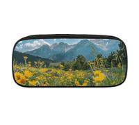 DWVTFSM Grande trousse à crayons étanche avec fleurs et plantes vertes - Trousse de voyage en cuir pour maquillage - Pour homme et femme, Style :, Taille unique