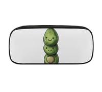 DWVTFSM Grande trousse à crayons étanche en cuir avec trois avocats verts - Trousse de maquillage pour homme et femme, Style :, Taille unique