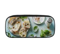 DWVTFSM Grande trousse à crayons étanche pour huile d'olive et pain, trousse de voyage en cuir, trousse de maquillage pour homme et femme, Style :, Taille unique