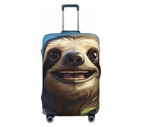 DWVTFSM Housse de bagage de voyage élastique anti-rayures lavable housse de valise de voyage housse de voyage dessin animé paresseux protecteur de bagage protecteur pour valise de 45,7 à 81,3 cm, Noir