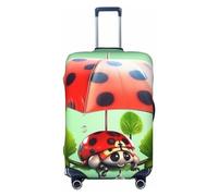 DWVTFSM Housse de bagage de voyage élastique anti-rayures lavable housse de valise de voyage housse de valise de voyage drôle coccinelle tenant des parapluies protecteur de bagage convient aux valises