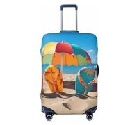 DWVTFSM Housse de bagage de voyage élastique anti-rayures lavable housse de valise de voyage housse de valise de voyage coloré tongs balle de plage protection bagages protecteur pour valise de 45,7 à