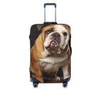 DWVTFSM Housse de bagage de voyage élastique anti-rayures lavable housse de valise de voyage housse de protection de valise de voyage bulldog anglais protecteur de bagages convient aux valises de 45,7